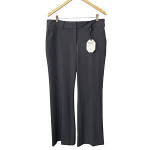 Liz Claiborne Size 12 Secretly Slender Trouser Dress Pants Charcoal Gray Heather